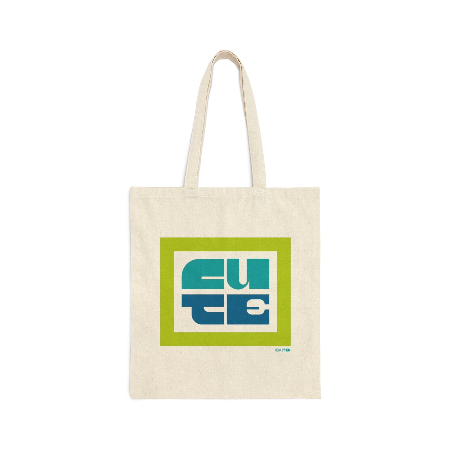 Cotton canvas tote bag, green.