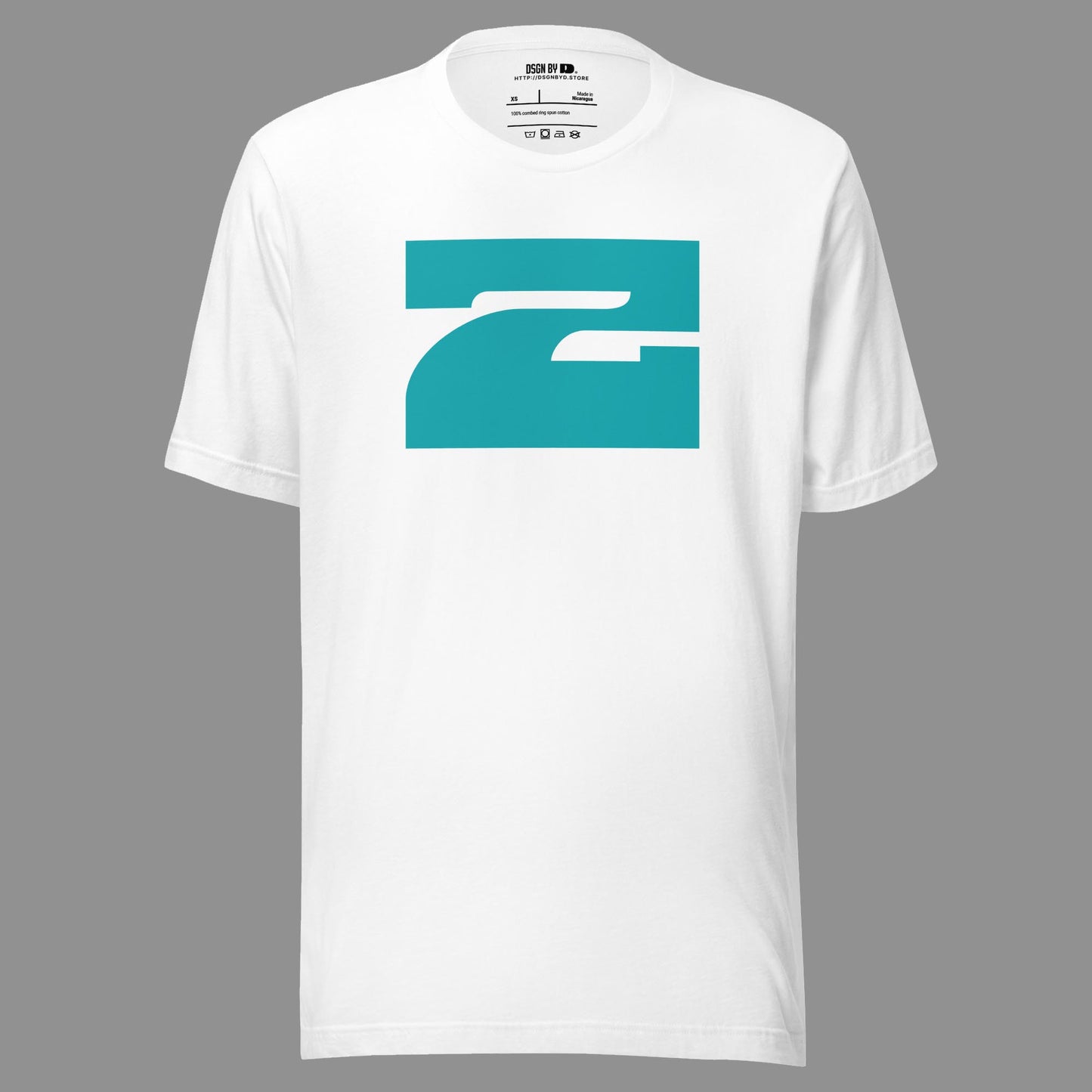 A white cotton unisex graphic tee with letter Z.