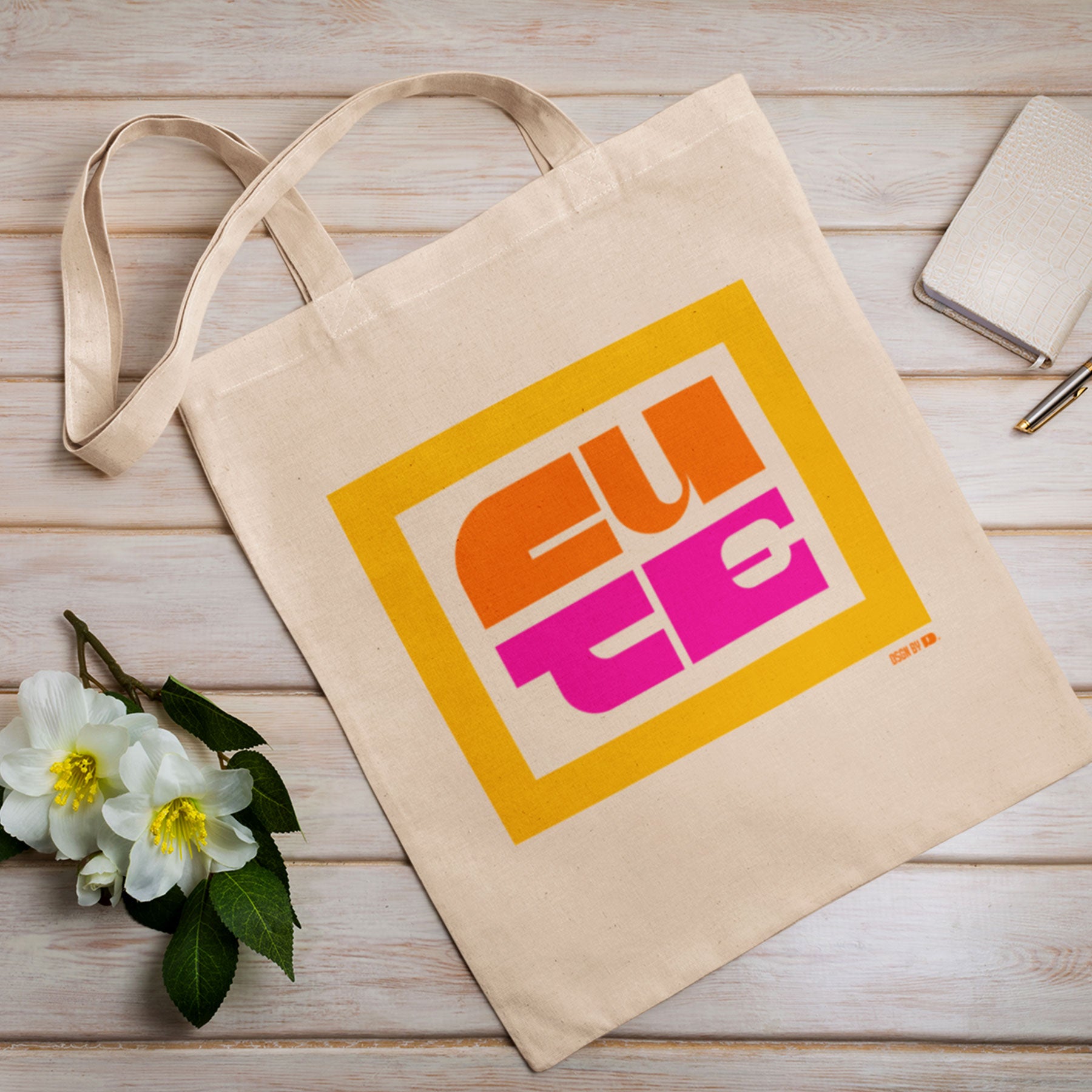 Cotton canvas tote bag.